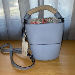 Sanctuary Bucket Draw String Top Blue Crossbody NWT